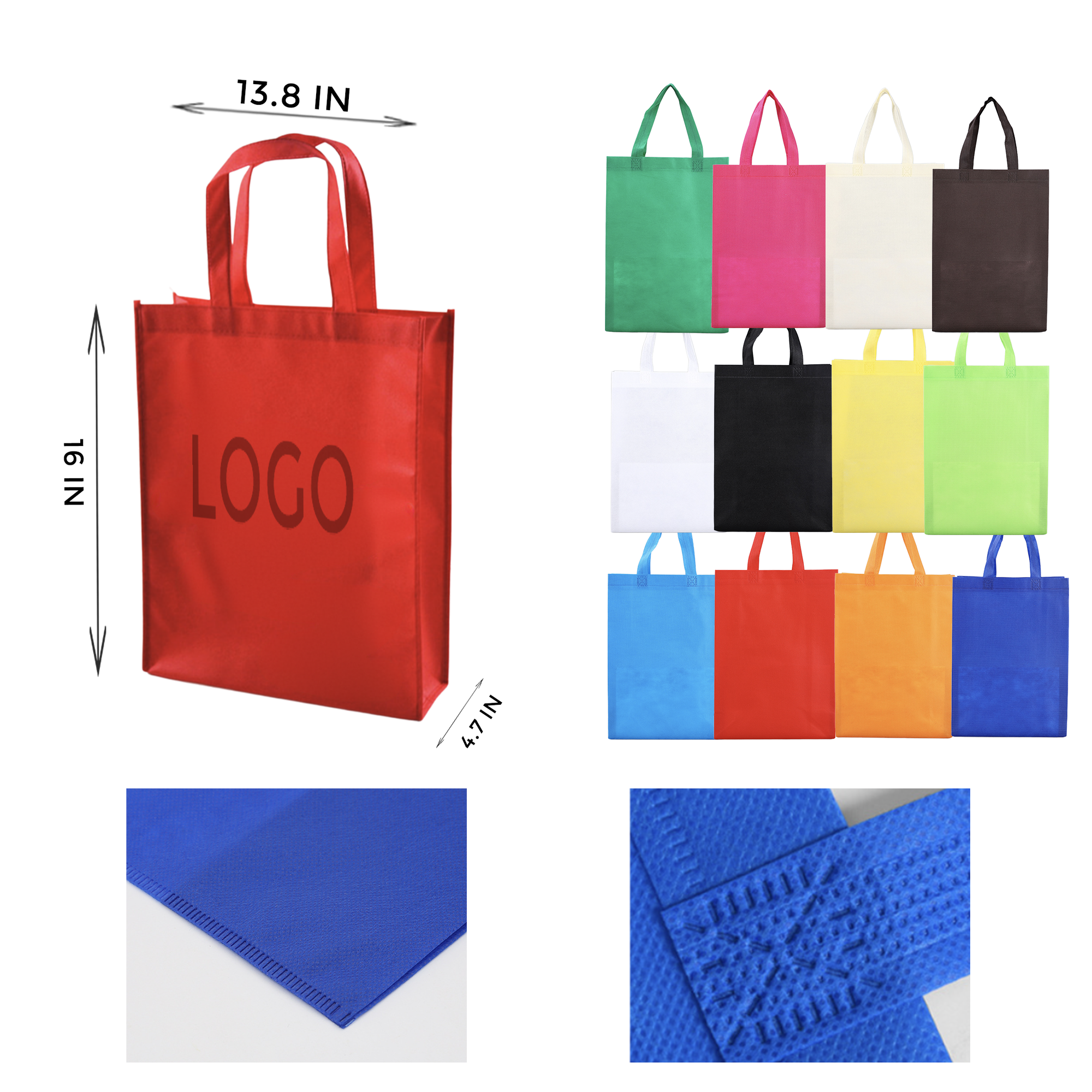 MOQ 10 PCS Eco - Friendly Vertical Non Woven Bag 2