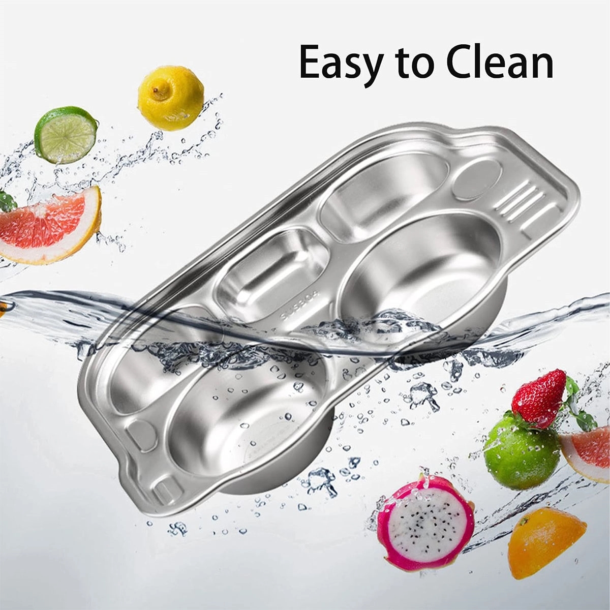 5 Section Car Shape 304 Stainless Divided Platter 6