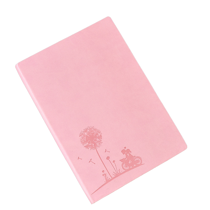 100 Pages Lined Notebook Made of PU and glazed printin