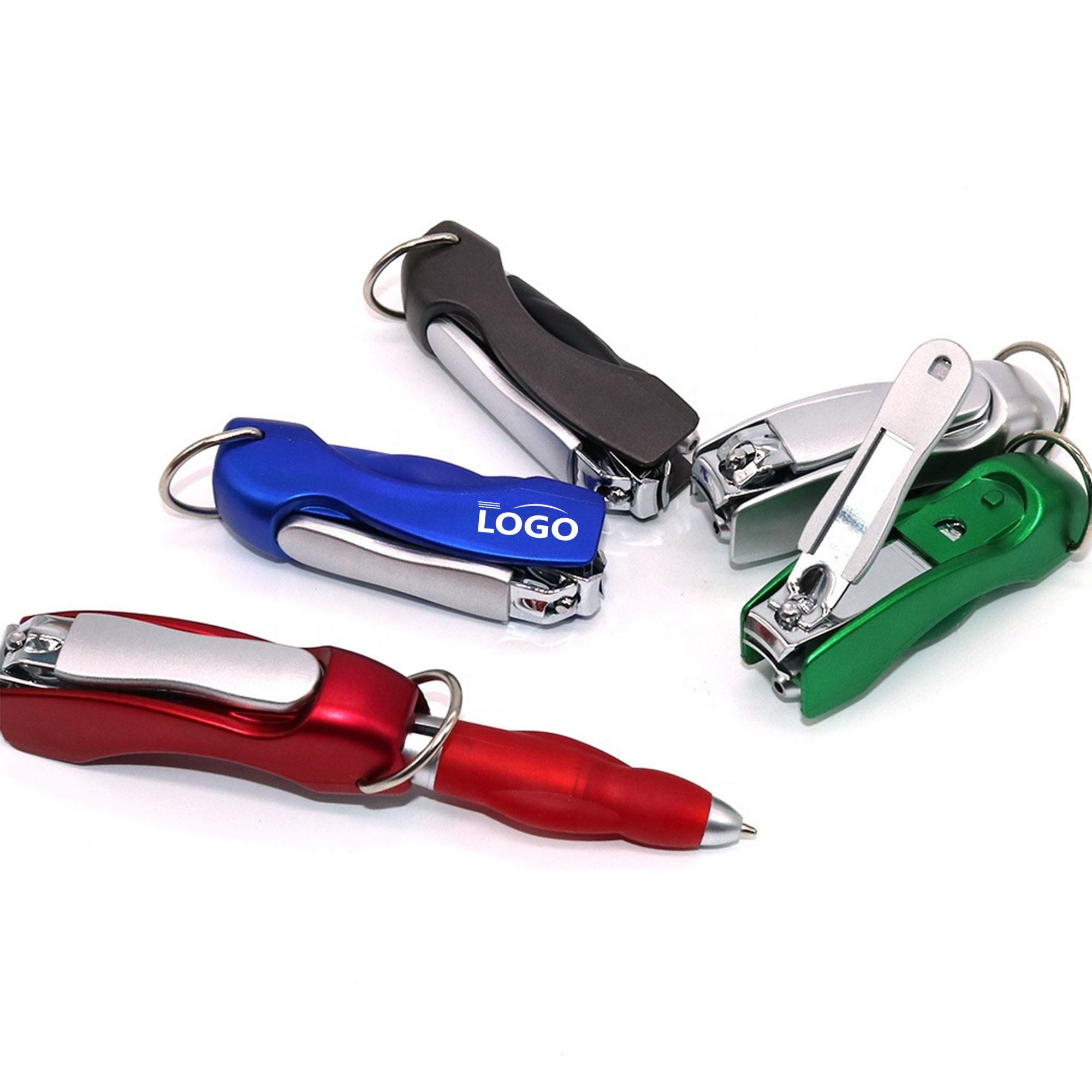 Mini Foldable Keychain Pen with Nail Clipper 4