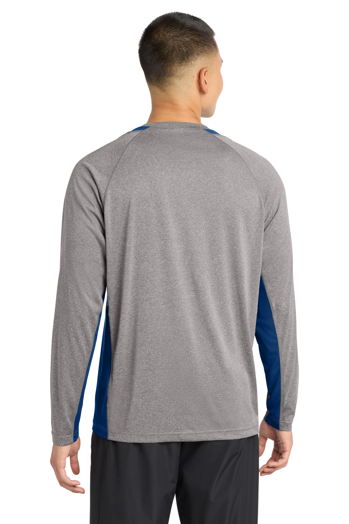 Sport-Tek Long Sleeve Heather Colorblock Contender Tee. ST361LS 40