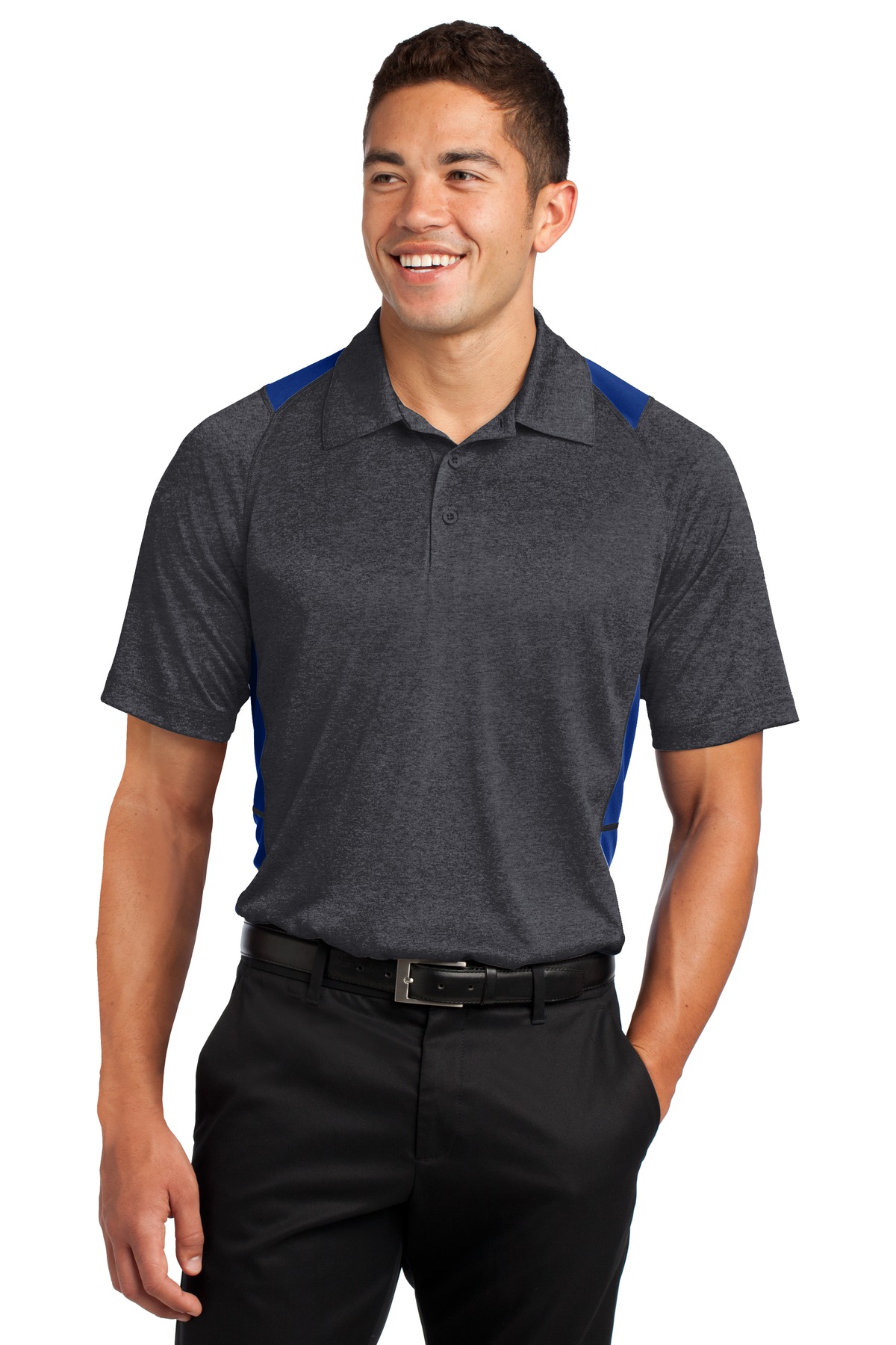 Sport-Tek® Heather Colorblock Contender Polo 44