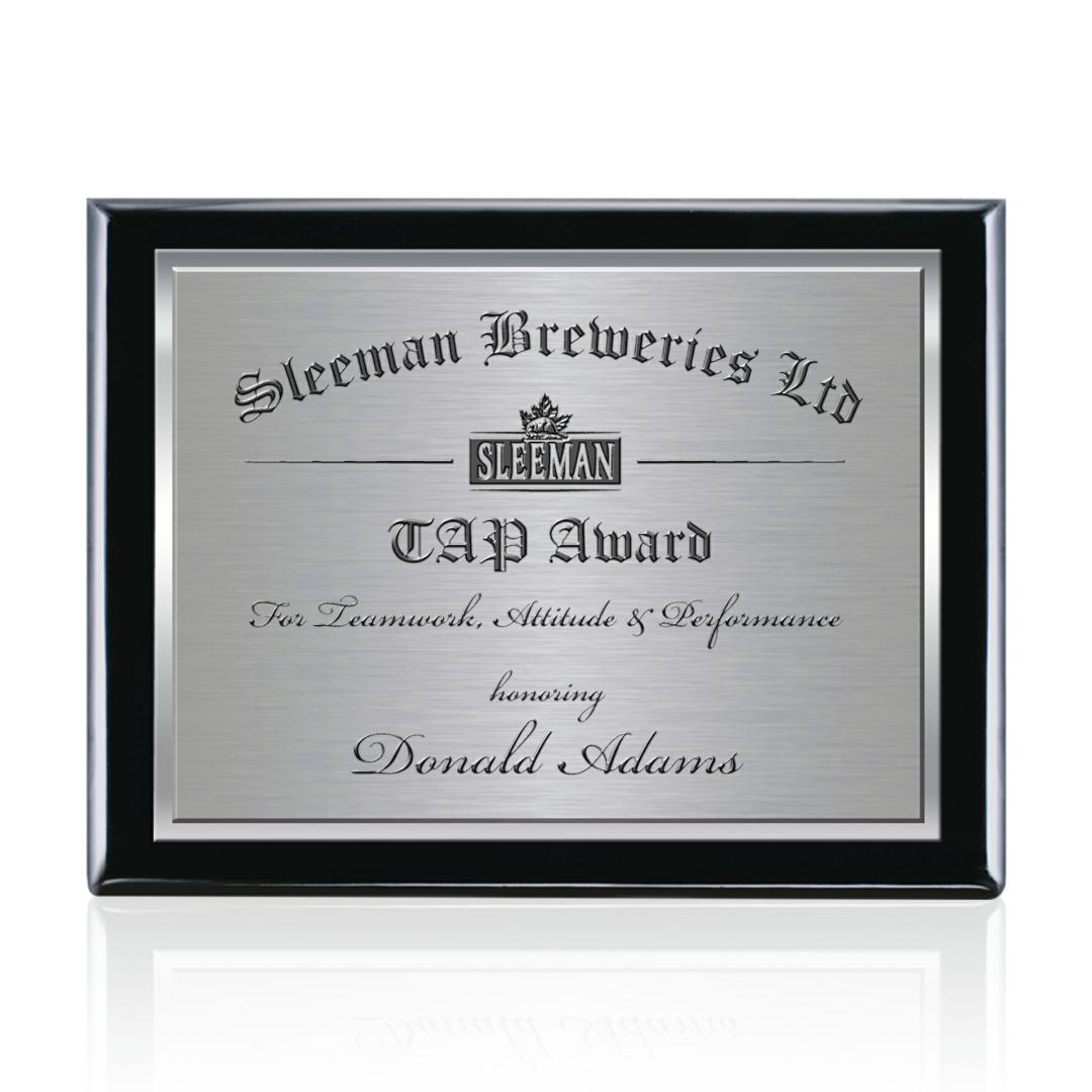 Oakleigh/TexEtch Plaque - Black Finish 5