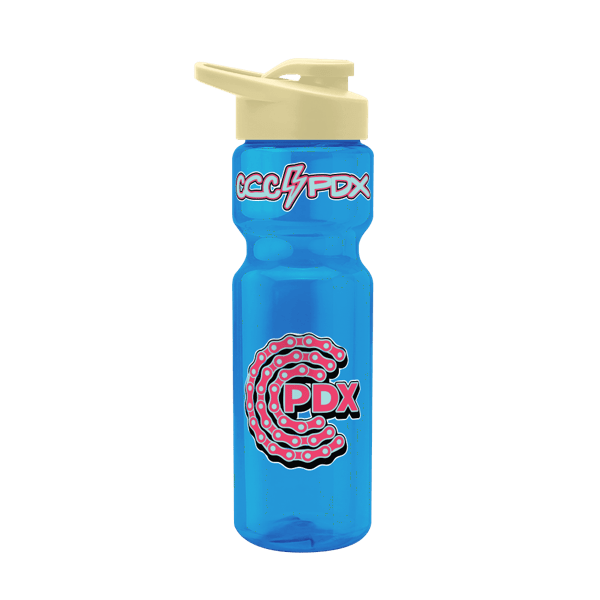 Blazer 28oz Transparent Bike Bottle w/Drink-thru Lid 1214