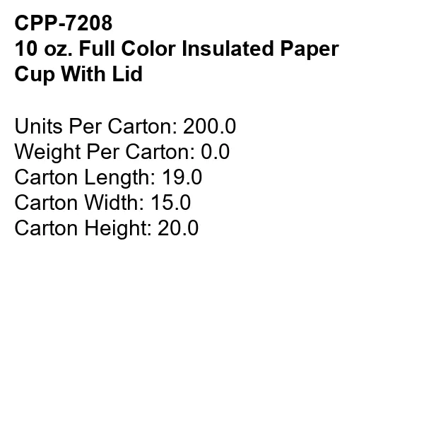 10 oz Full Color Paper Cup With Lid 3