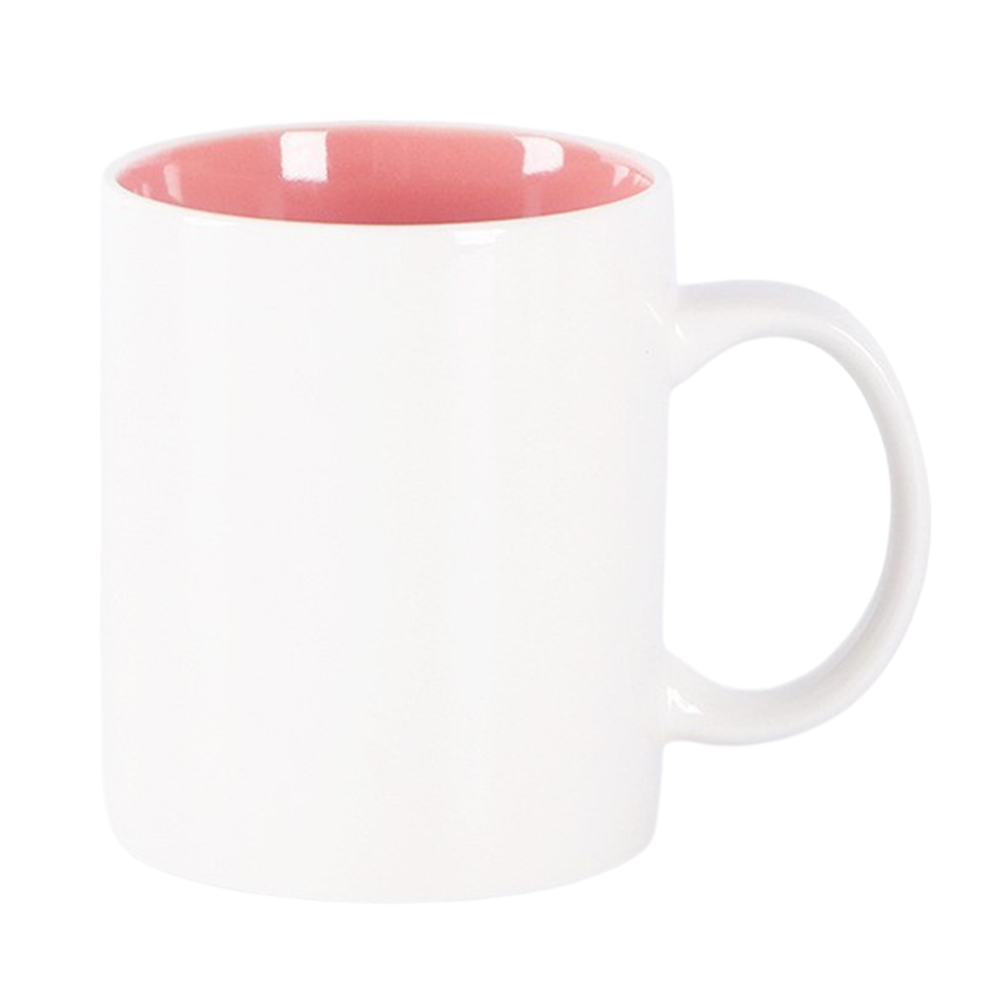12oz Coffee Mug with Colorful Interior and White Exterior 7