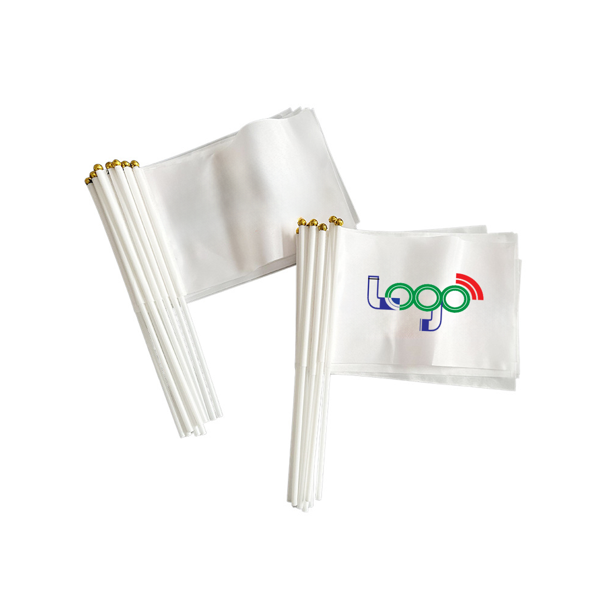 Personalized Small Hand Flag with Plastic Stick 2