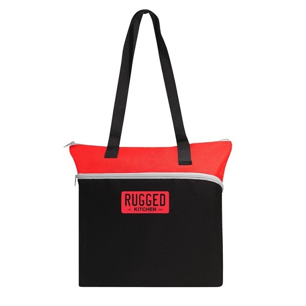 BERMORE LARGE FRONT ZIPPER TOTE 6