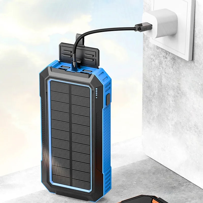 Outdoor Camping Waterproof Solar Power Bank 30000mAh 7