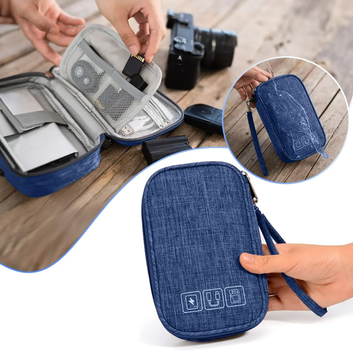 Compact Tech Organizer Pouch for Cables and Accessories 1