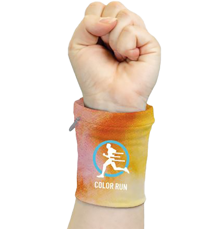 Zipper Pocket Wristband-Full Color Dye-Sublimated