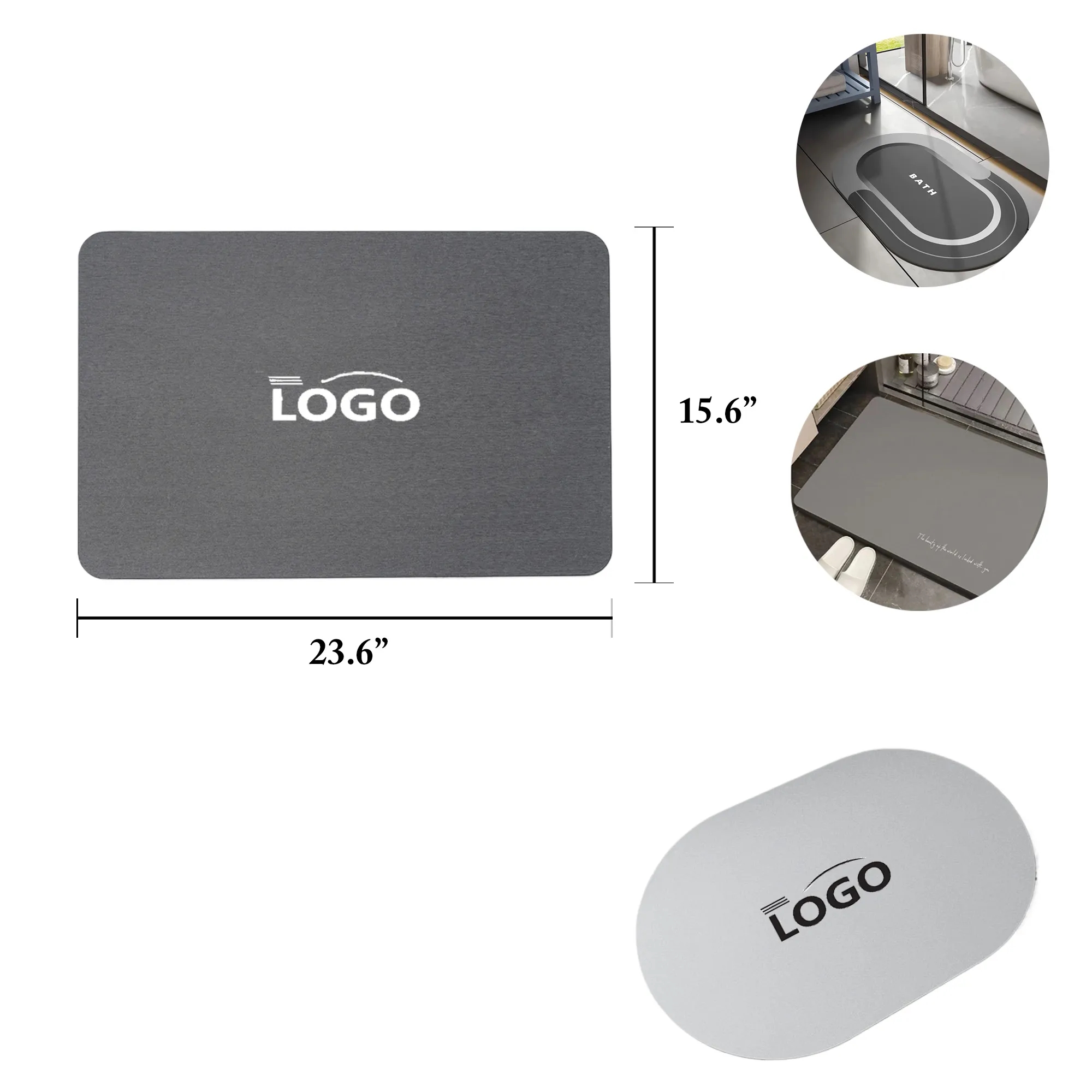 MOQ50 3mm thick Tech Fabric Absorbent Polyester Floor Mat 2