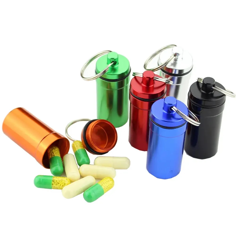 Waterproof Aluminum Pill Box Keychain 3