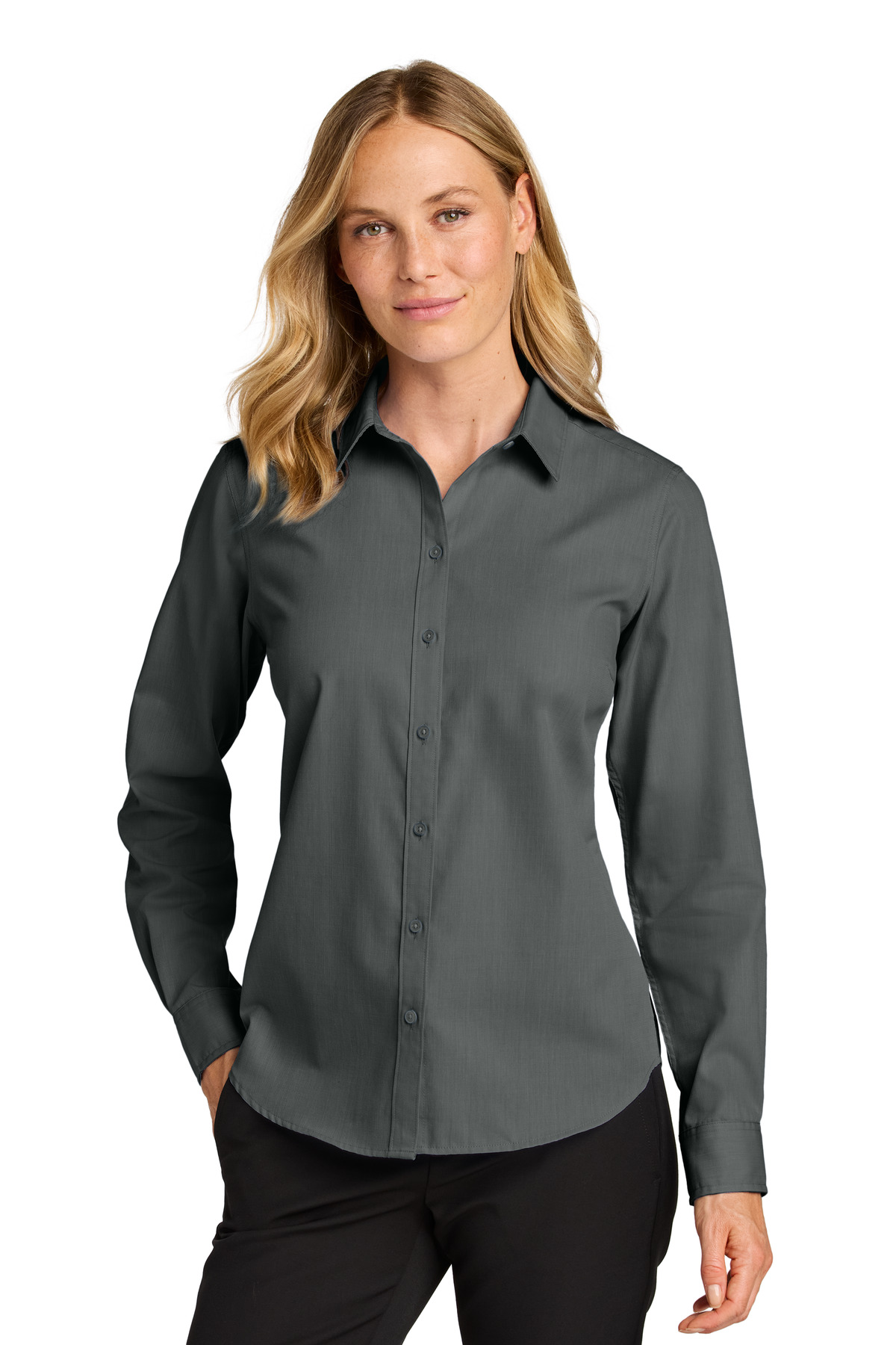 Women's Long Sleeve Nailhead Easy Care Shirt