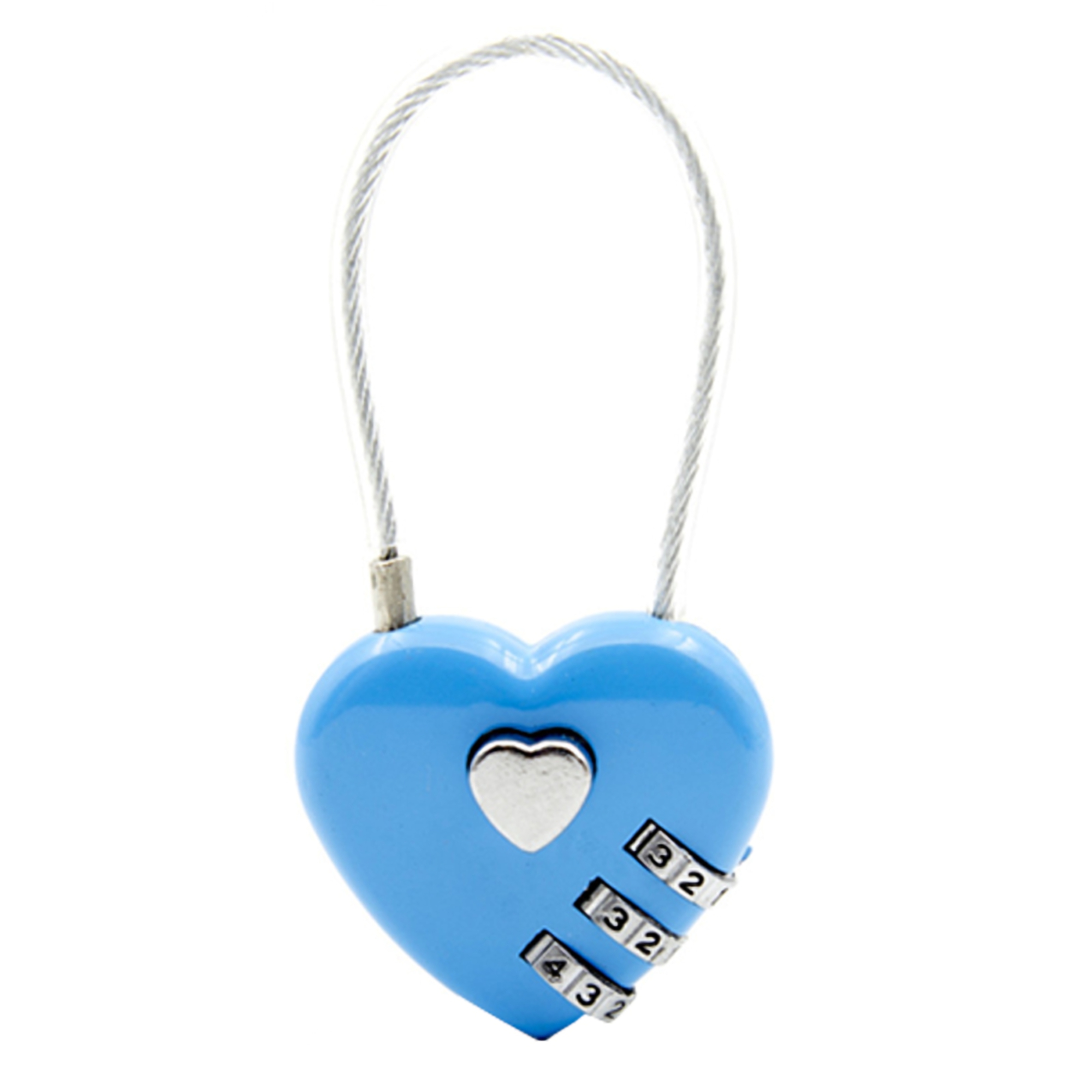 3D Heart Shaped Metal Padlock 2