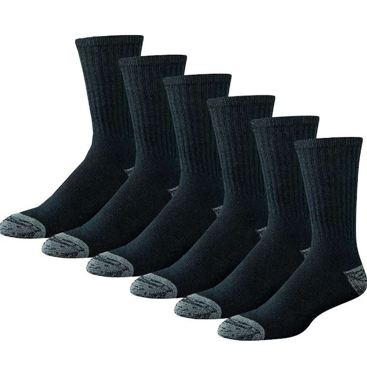 Men's Crew Socks Sizes 10-13 Black 2