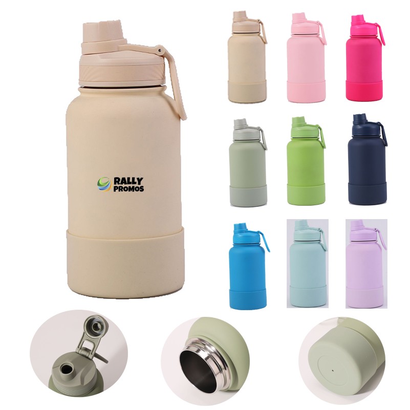 32oz Insulated Stainless Steel Tumbler Bottle Silicone Bottom 2