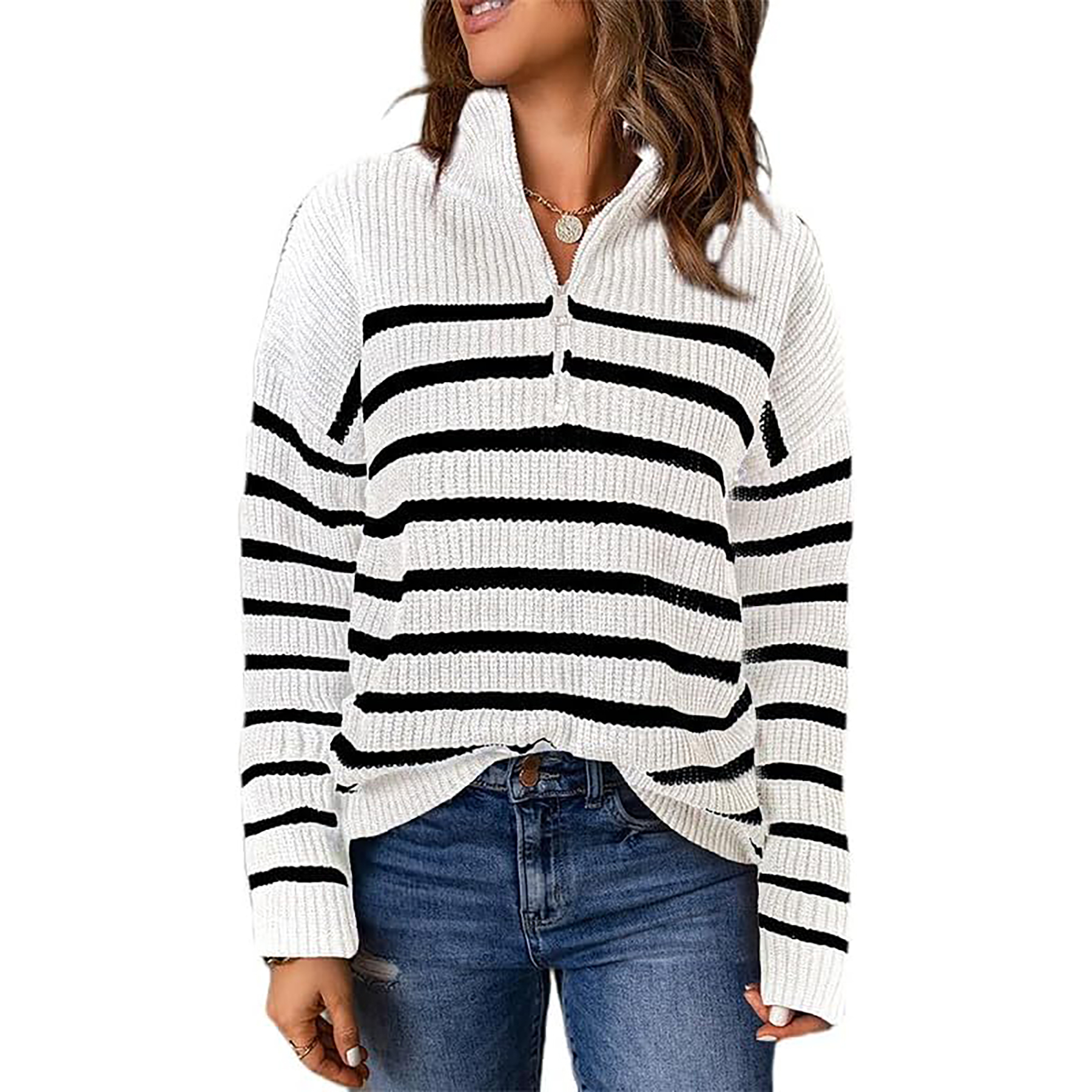 Women's 1/4 Zip Pullover Sweater 13
