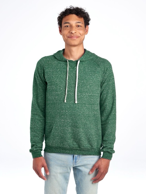 JERZEES Snow Heather Ring-Spun Unisex Raglan Hood 8