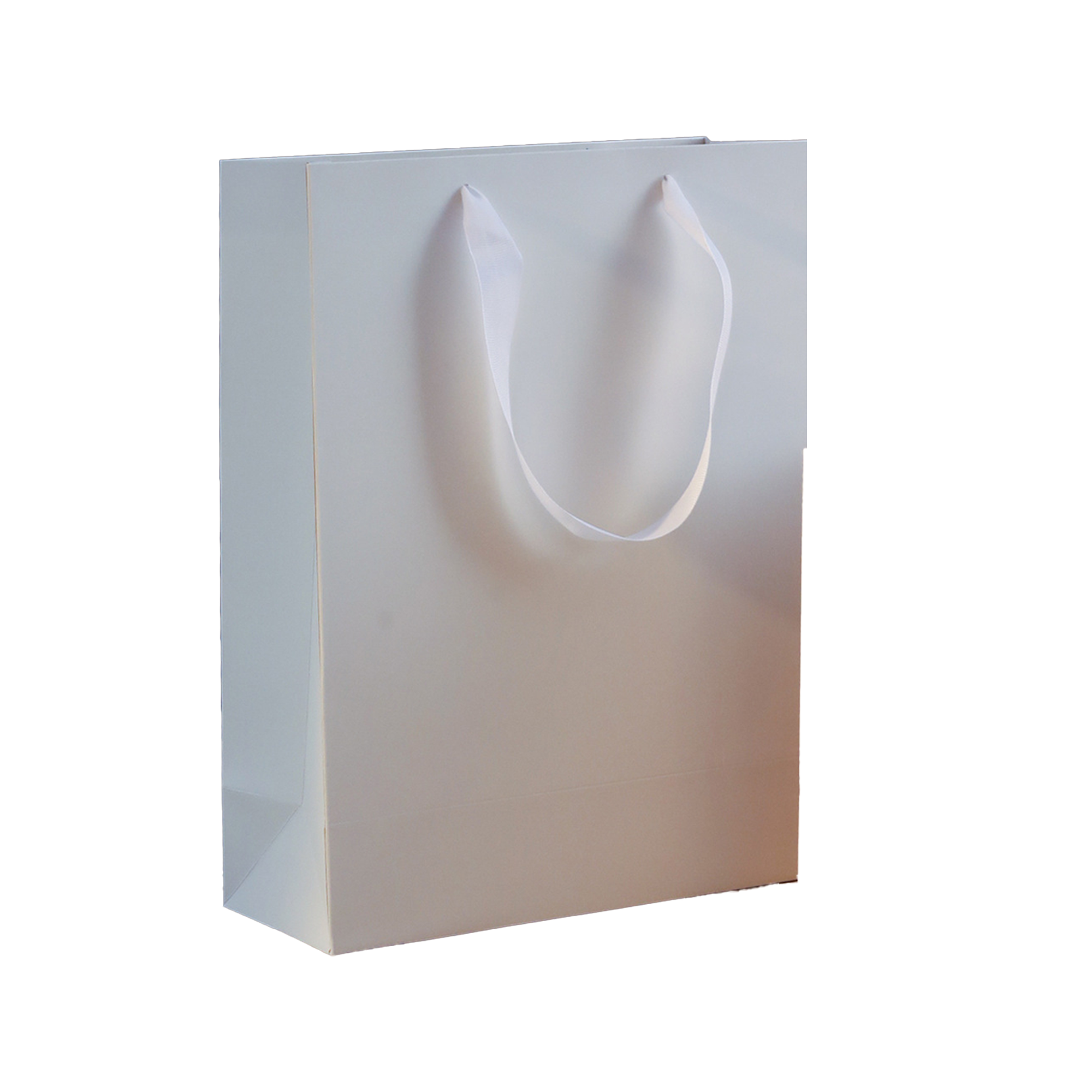White Cardboard Shopping Satchel 1