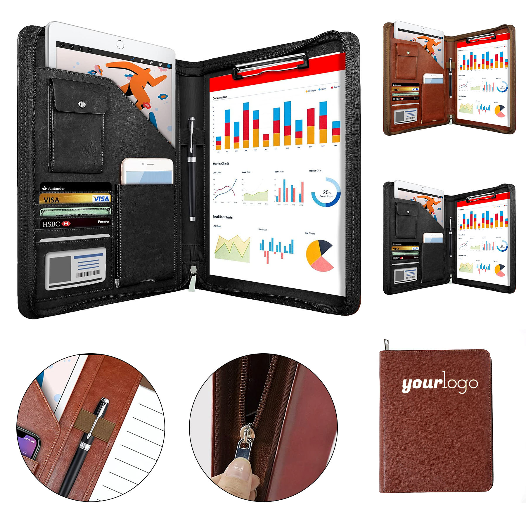 Zippered Padfolio Organizer 1