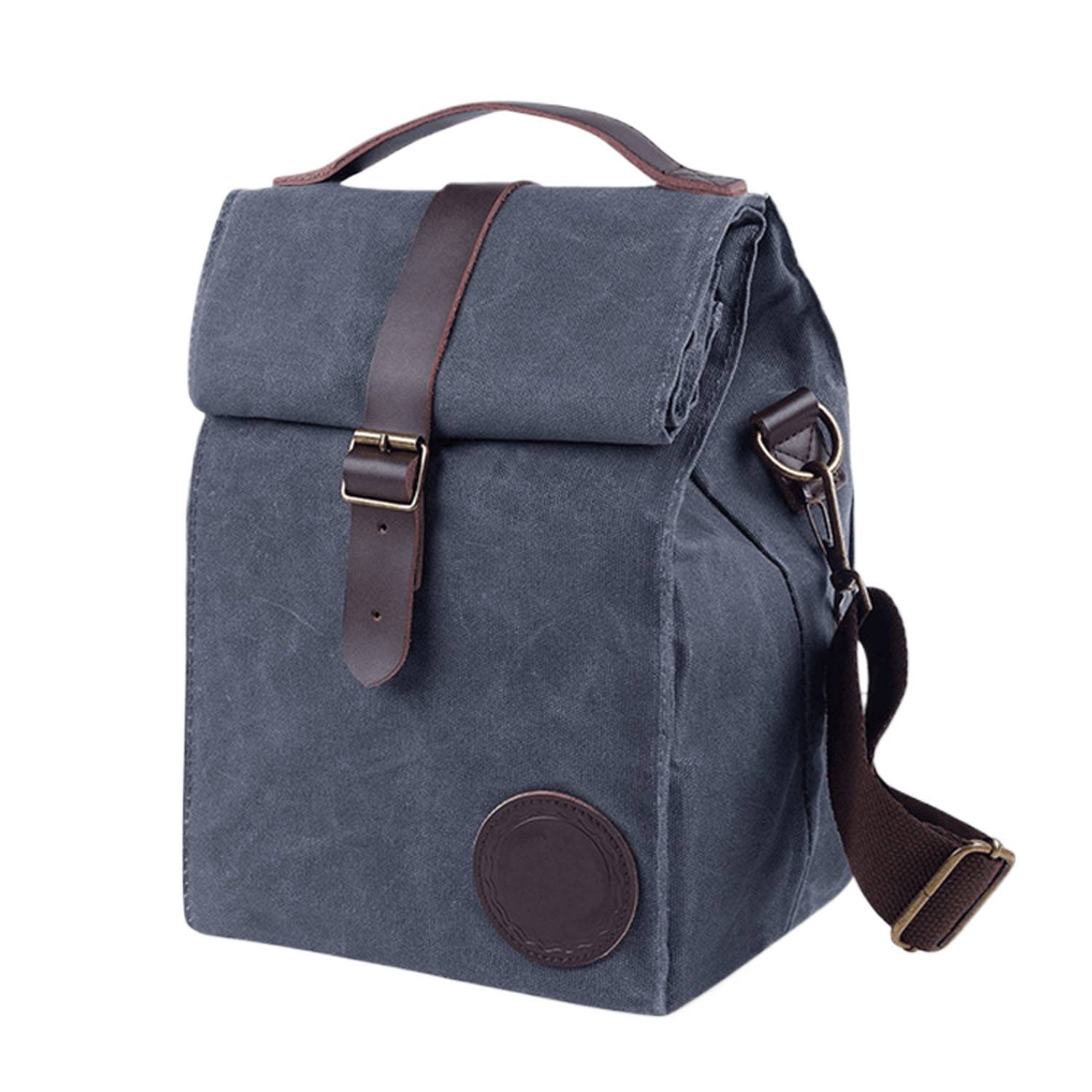 Insulated Waxed Canvas Lunch Bag 4