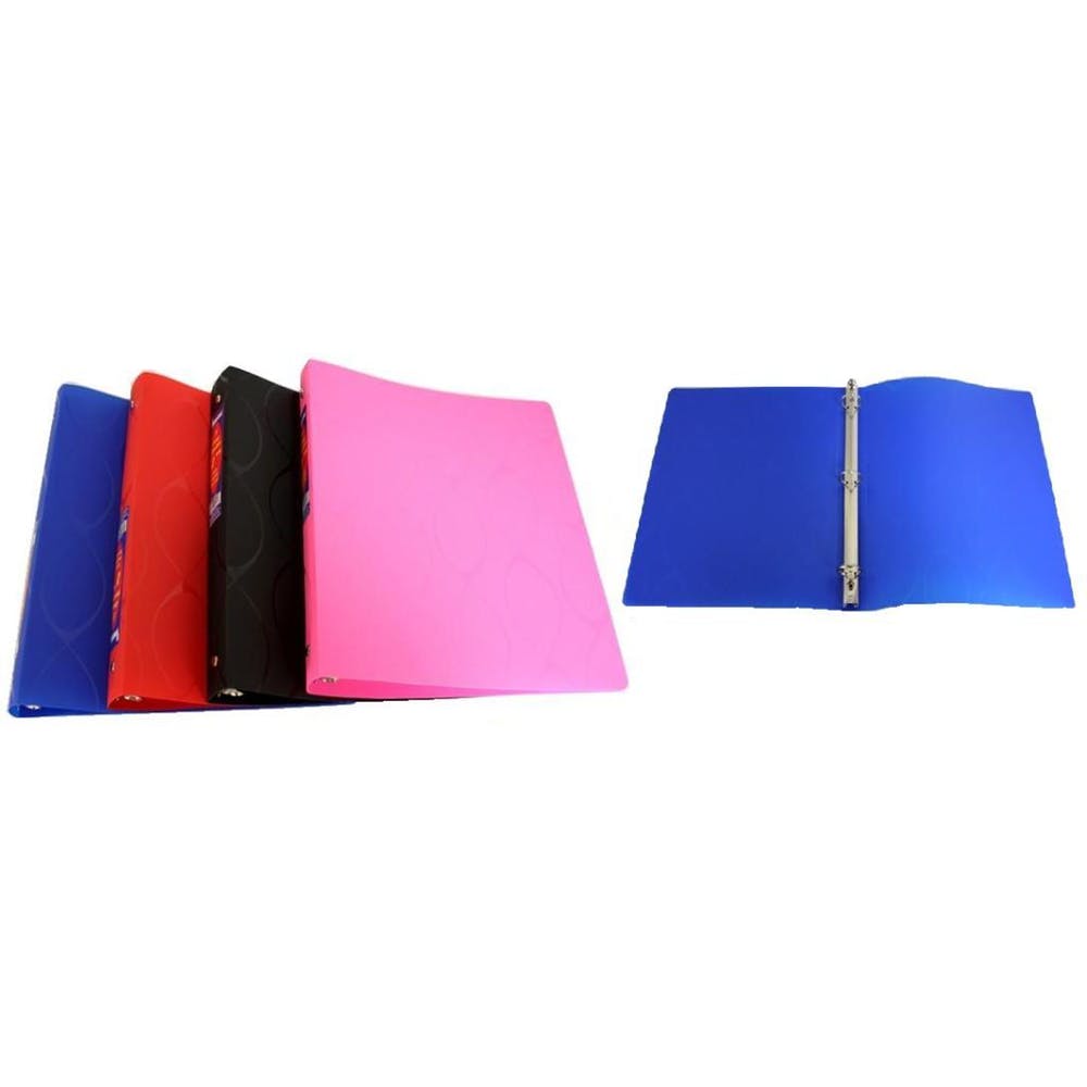 1" 3-Ring Binders - 4 Elliptical Cover Colors 1