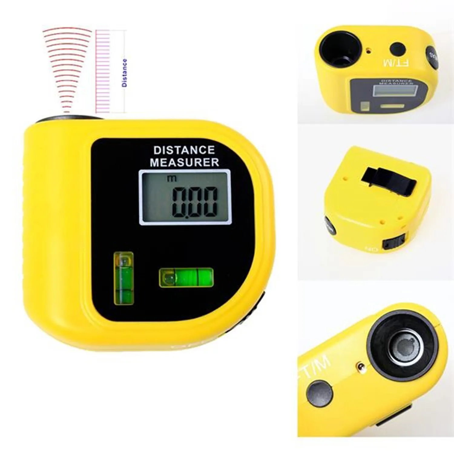 Ultrasonic Distance Meter Measurer With Laser Pointer 4