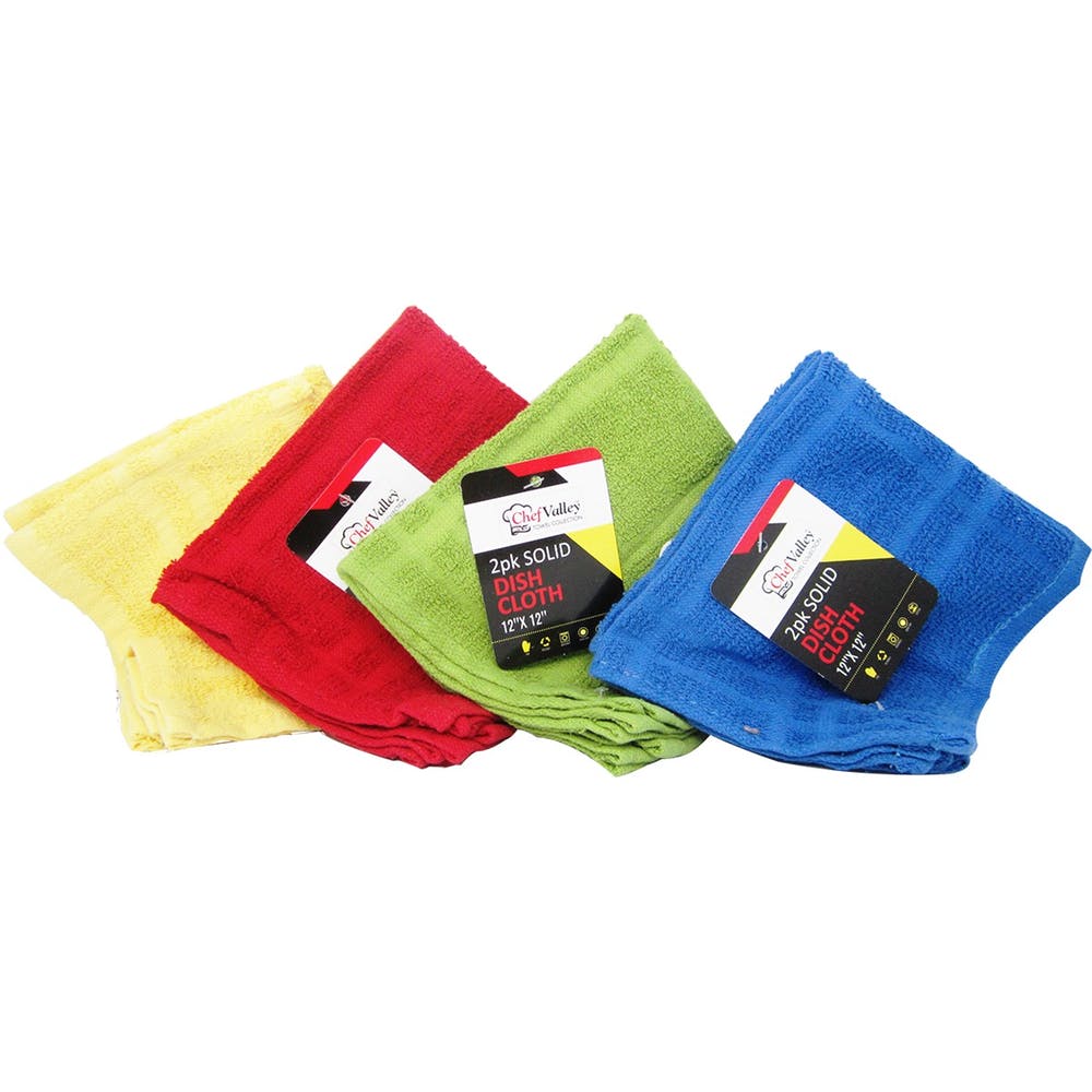 Solid Dish Cloths Assorted 2 Pack 2