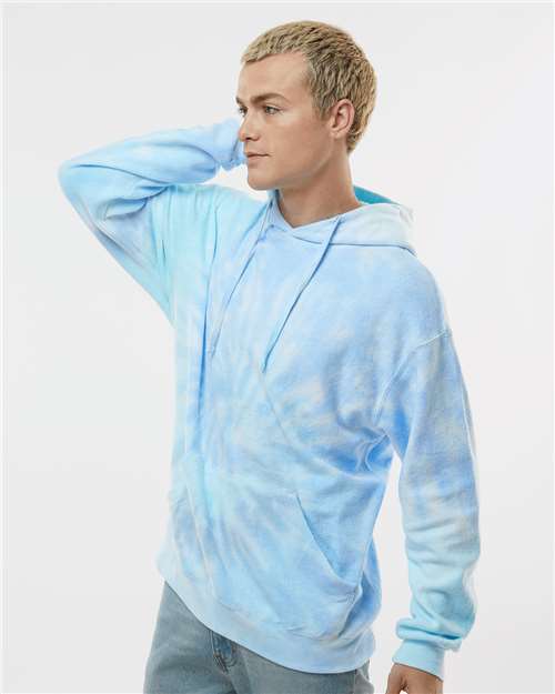 Unisex Tie-Dyed Cloud Inside-Out Fleece Hooded Sweatshirt - 8600 10