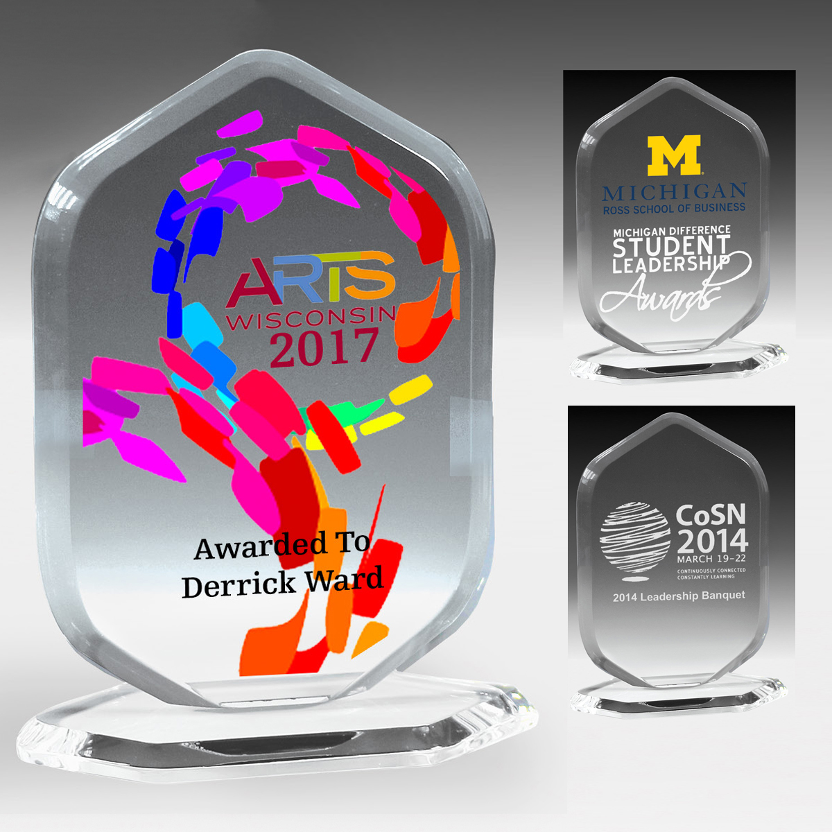 Screen Printed Ocean Series Acrylic Billboard Award (5"x 8")