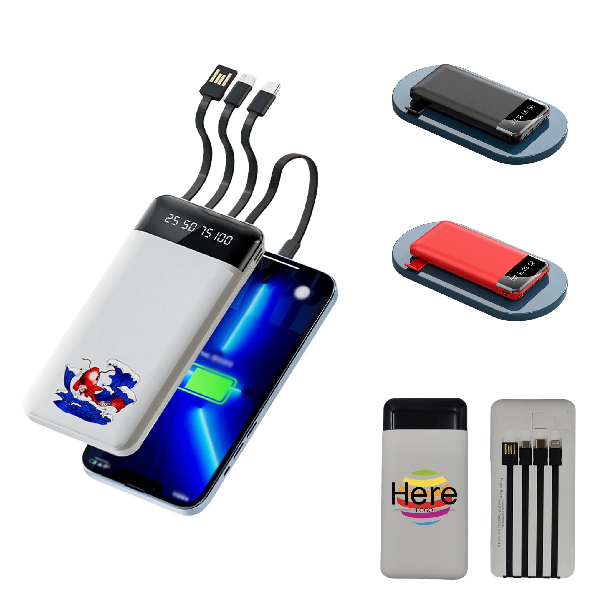 20000mAh Portable Charger Power Bank with Flashlight 5