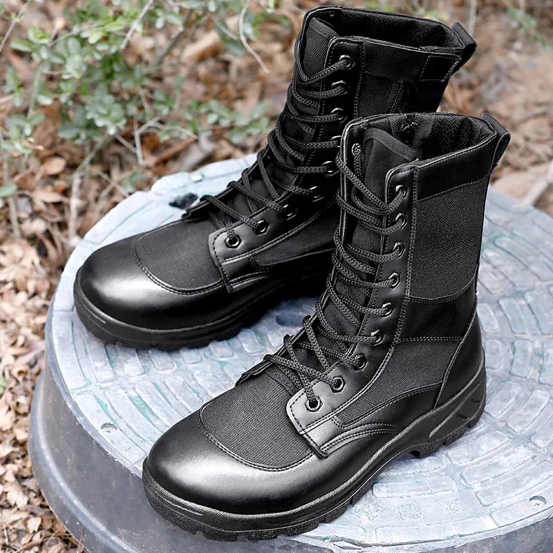 Custom Black Tactical Boots, custom athletic wear with logo imprint 5