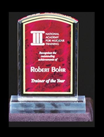 Red Marble Acrylic Award
