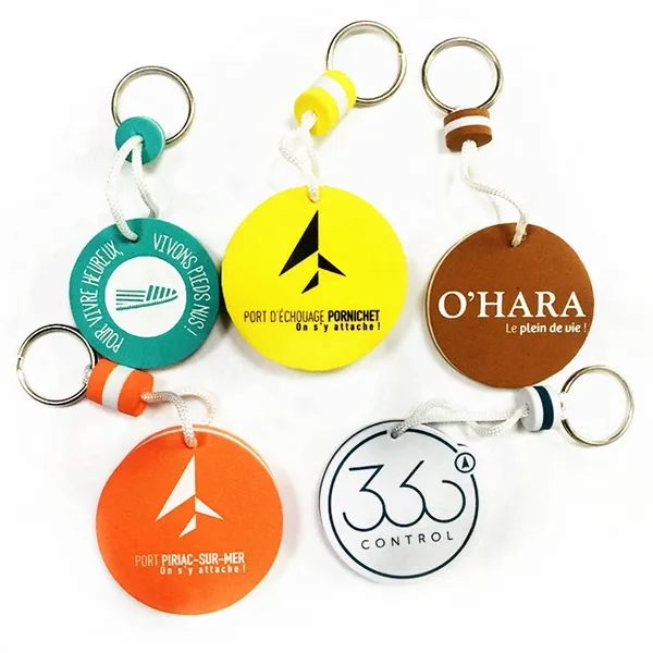 Round Shaped EVA Foam Floatable Keyring 2