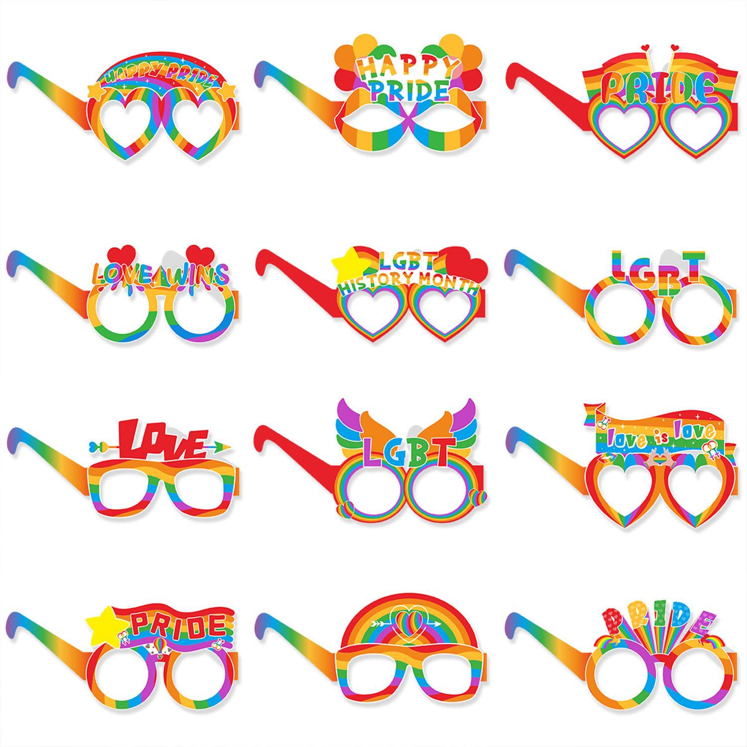 Rainbow Pride Paper Eyeglasses 5