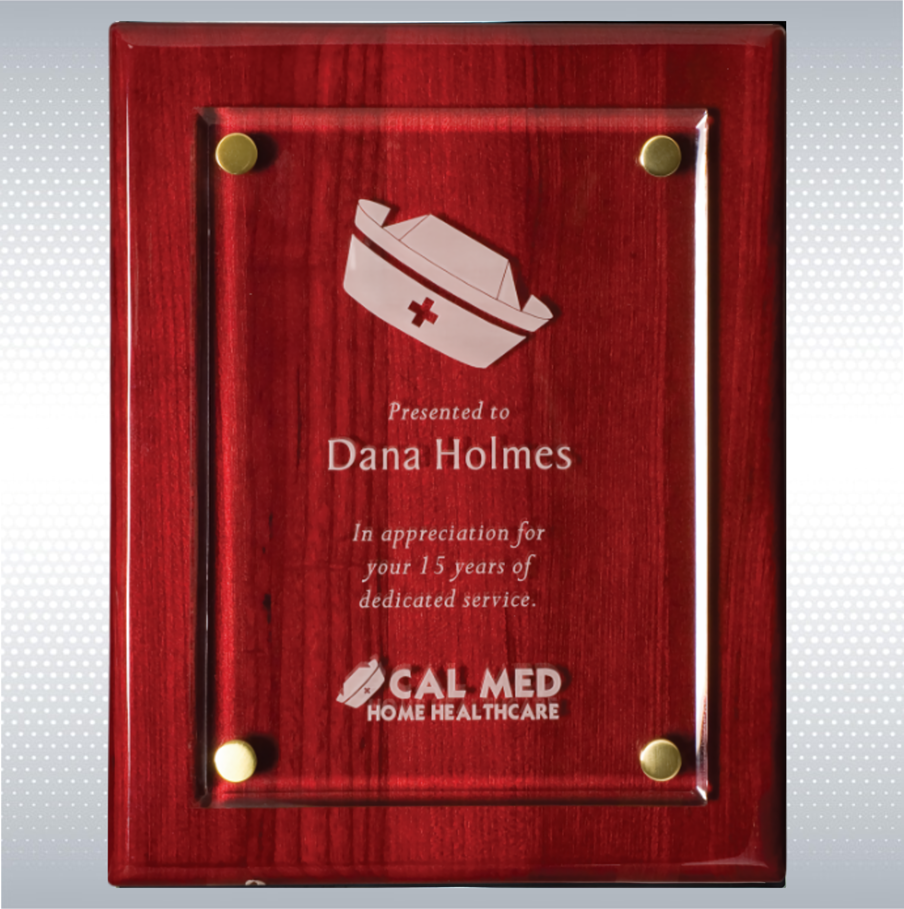 Rosewood Magnet Acrylic Floating Piano Plaque (8'' X 10'') 5