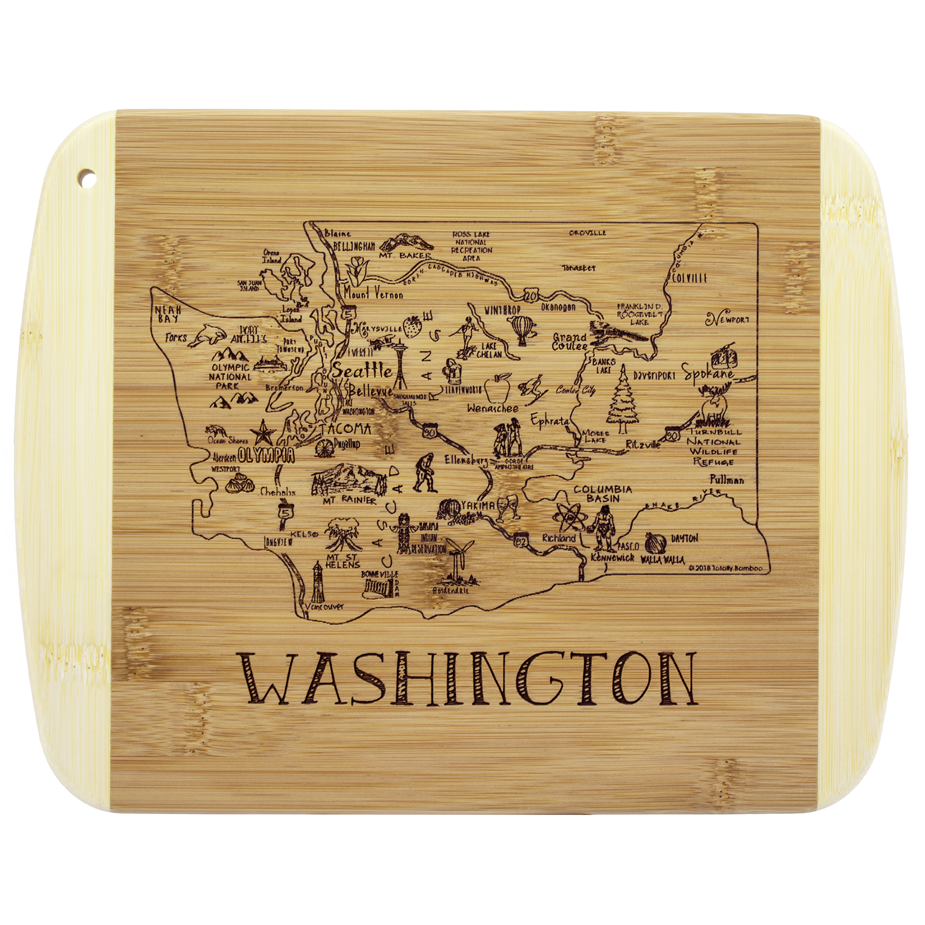 A Slice of Life Washington Cutting and Serving Board 8