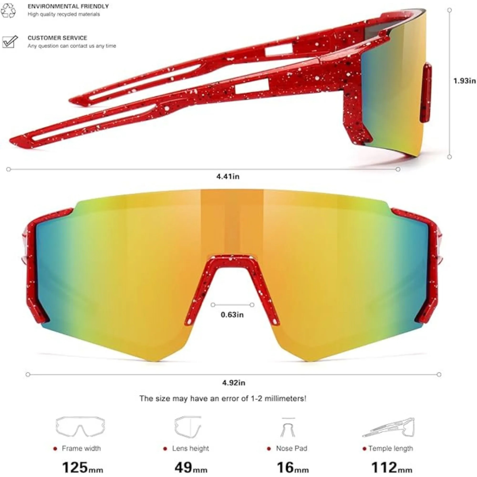 Youth Baseball Sunglasses for Boys Girls 3