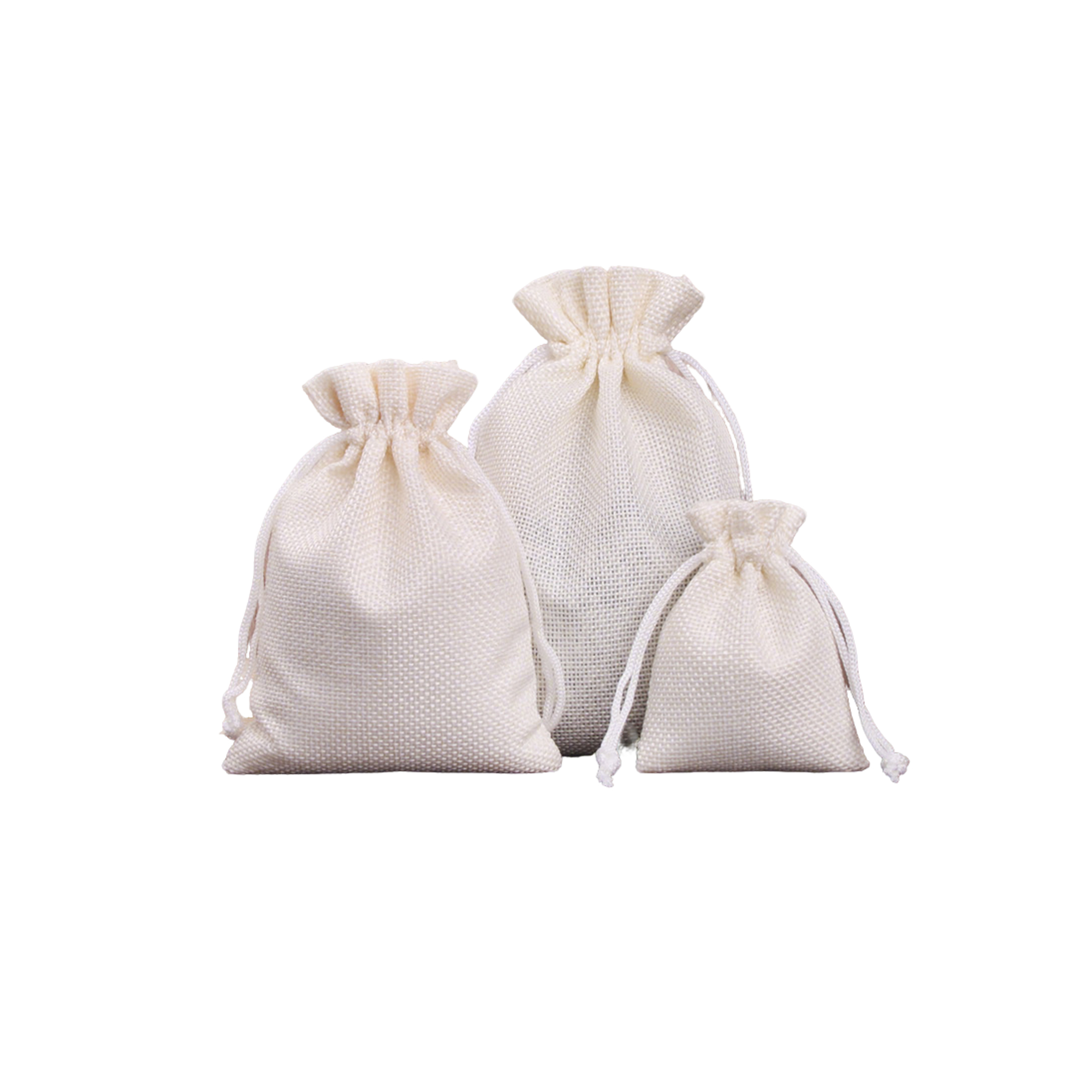 Burlap Drawstring Gift Pouch With Double Knot Closure 13