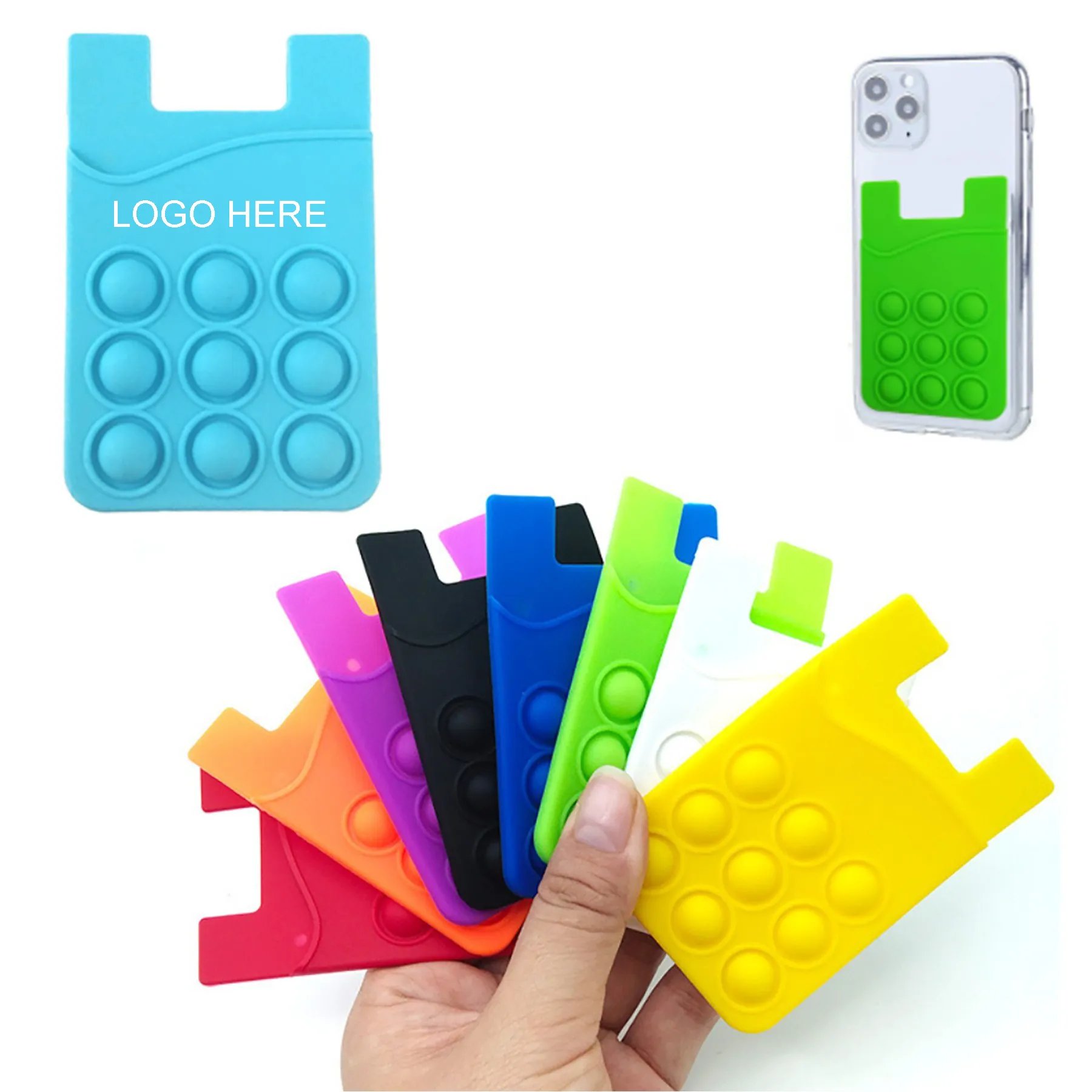 Silicone Push Bubble Phone Wallet 4