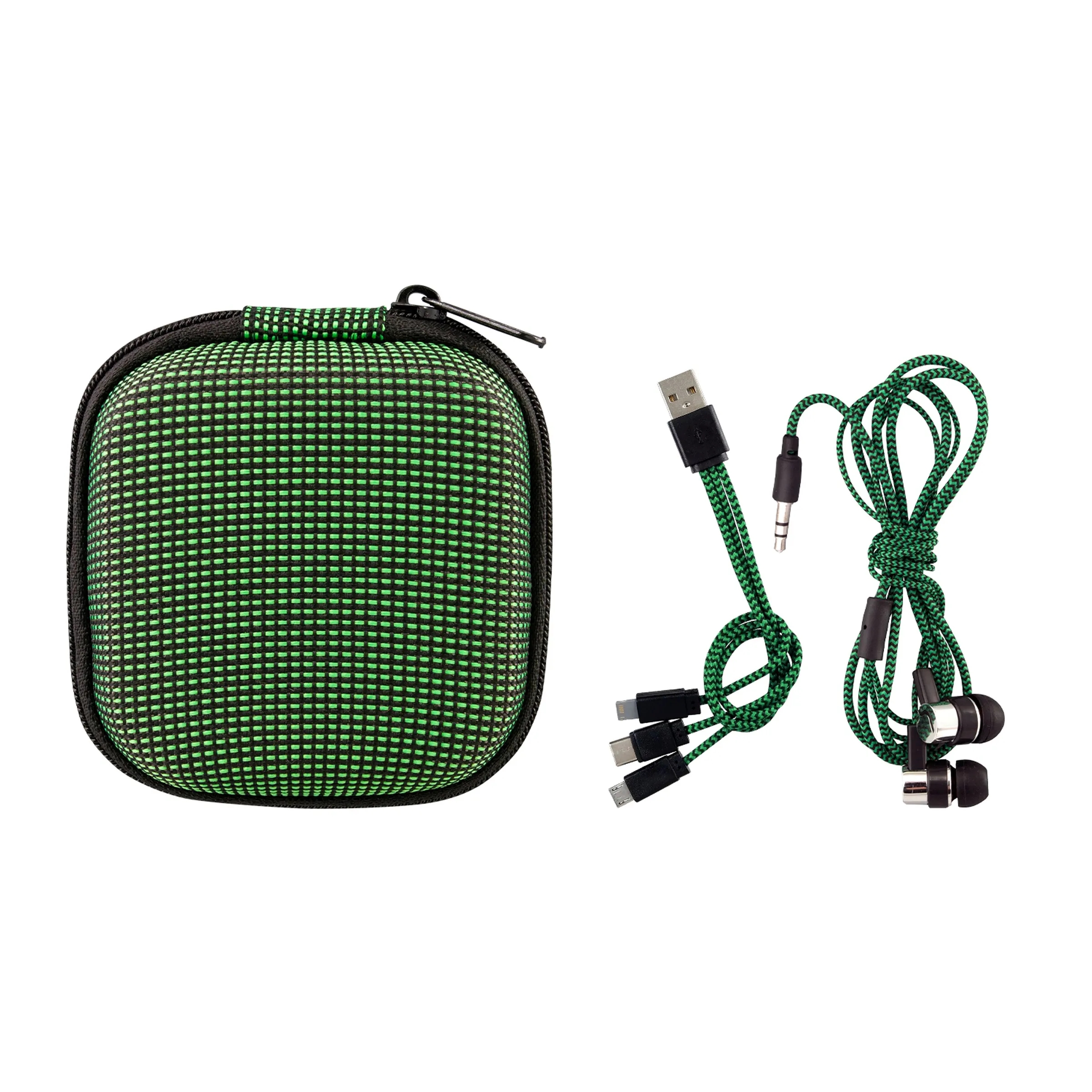 TEXTURED CHARGING CABLE EAR BUD KIT 12