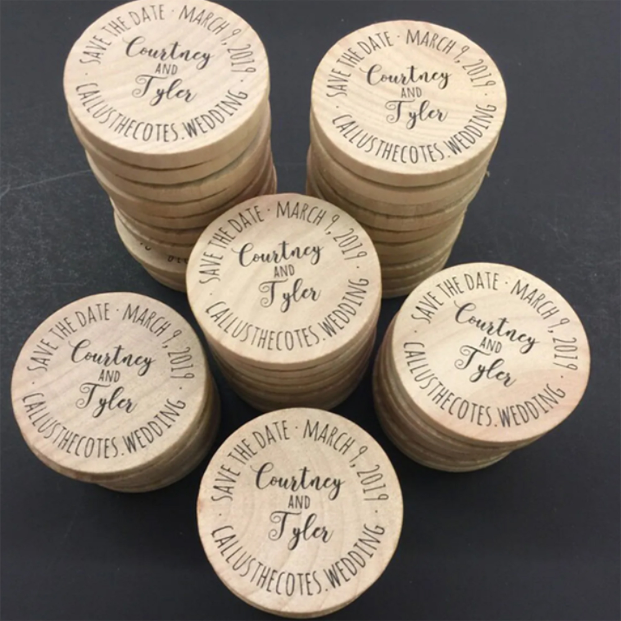 1 1/2 Inch Wood Round Poker Chips 2