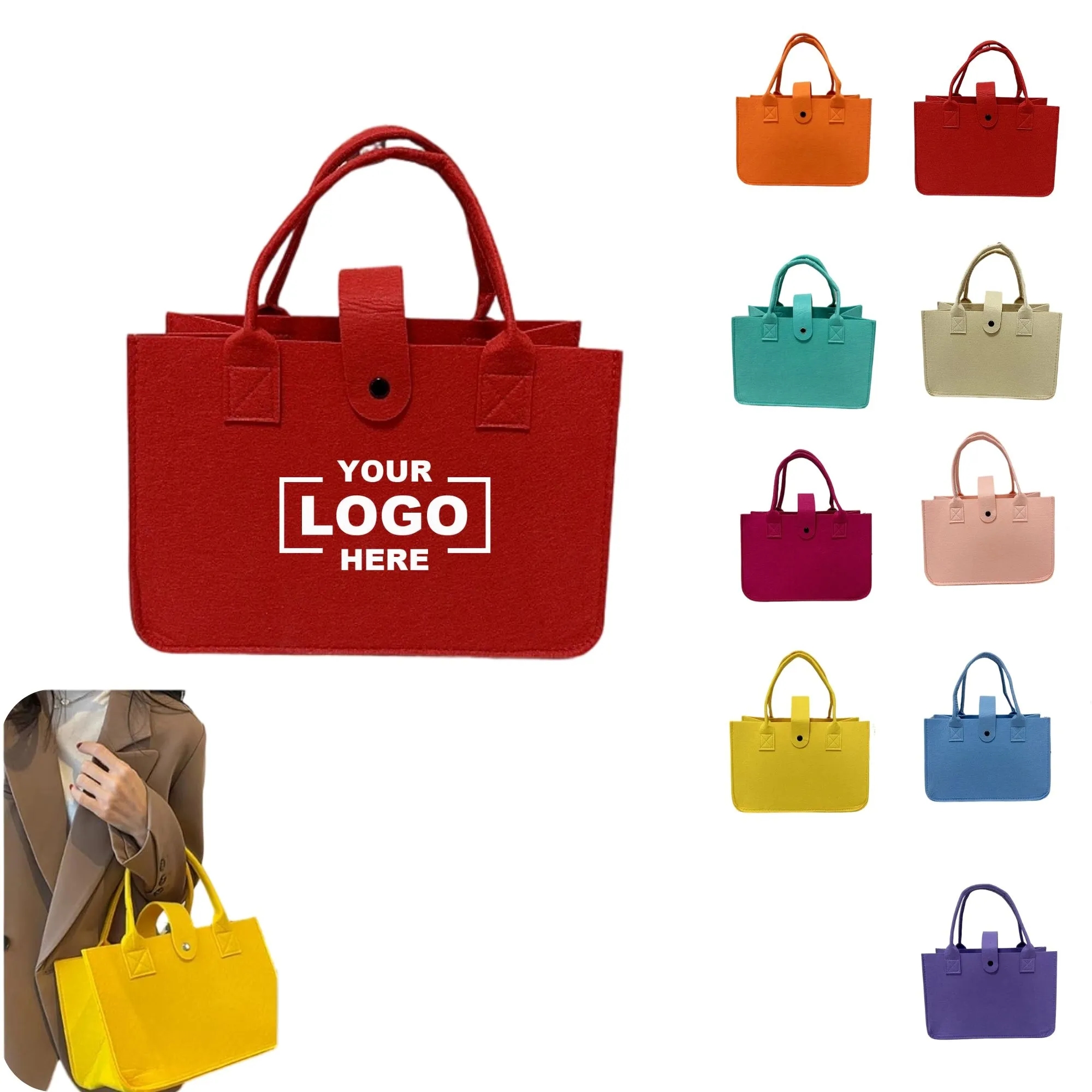 Large Capacity Felt Tote Bag