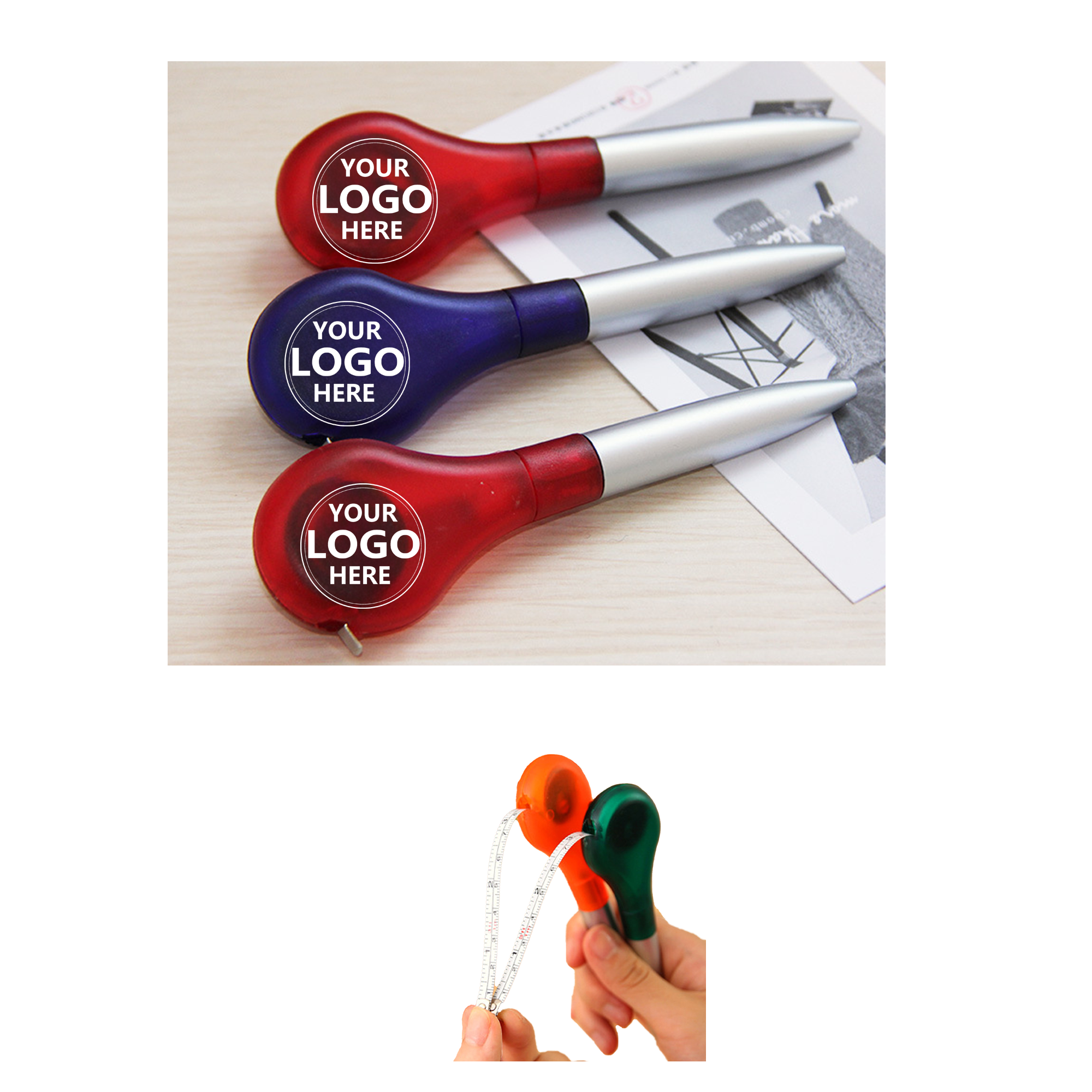 Personalized Logo Slide-Out Ruler Pen 2
