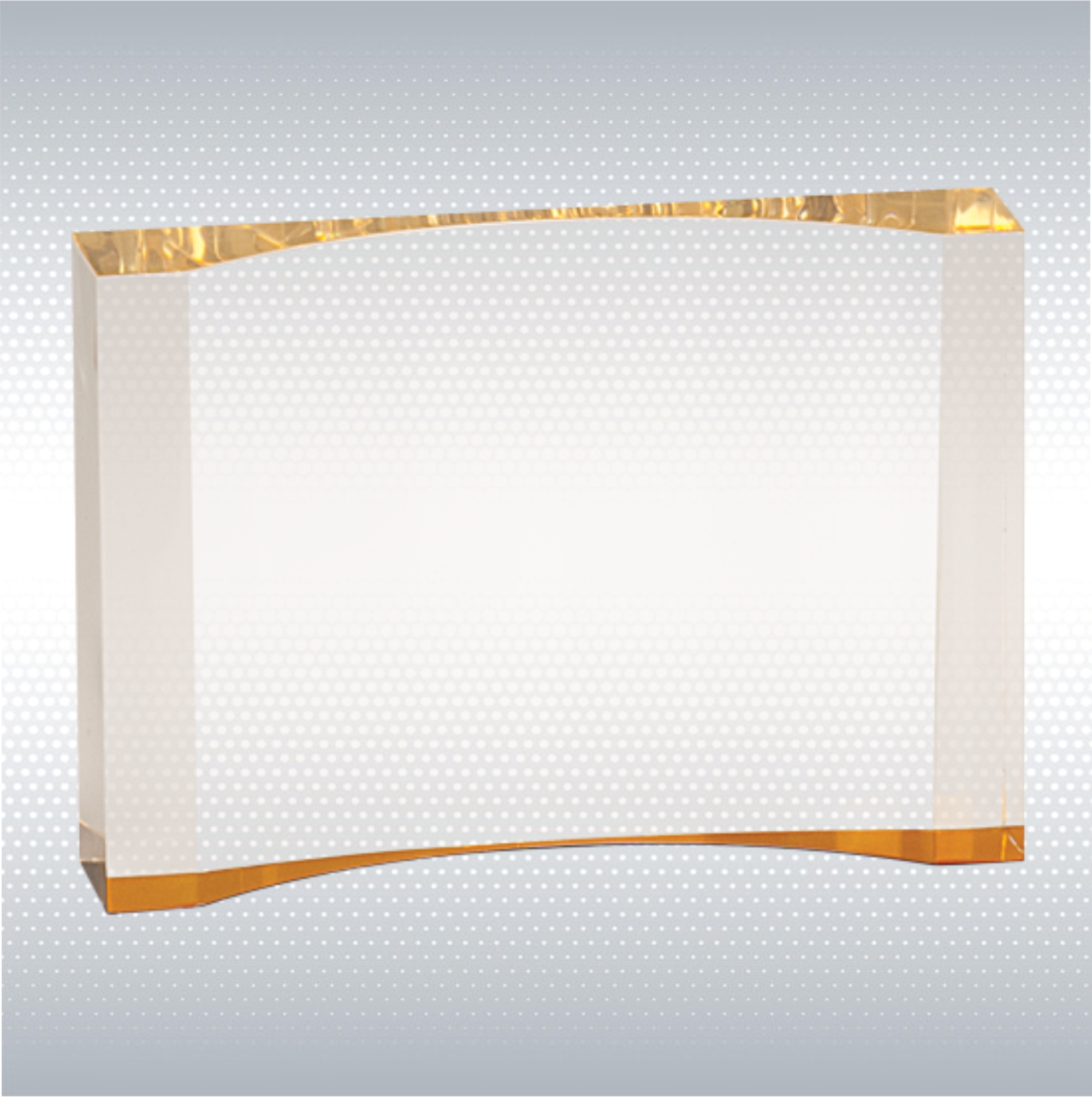5" x 3 1/2" Gold 1" Thick Acrylic Crescent Award 5