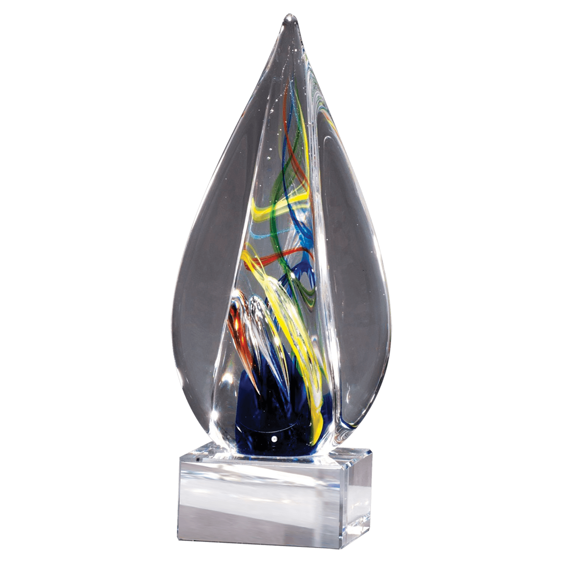 Flame Art Glass On Clear Glass 2
