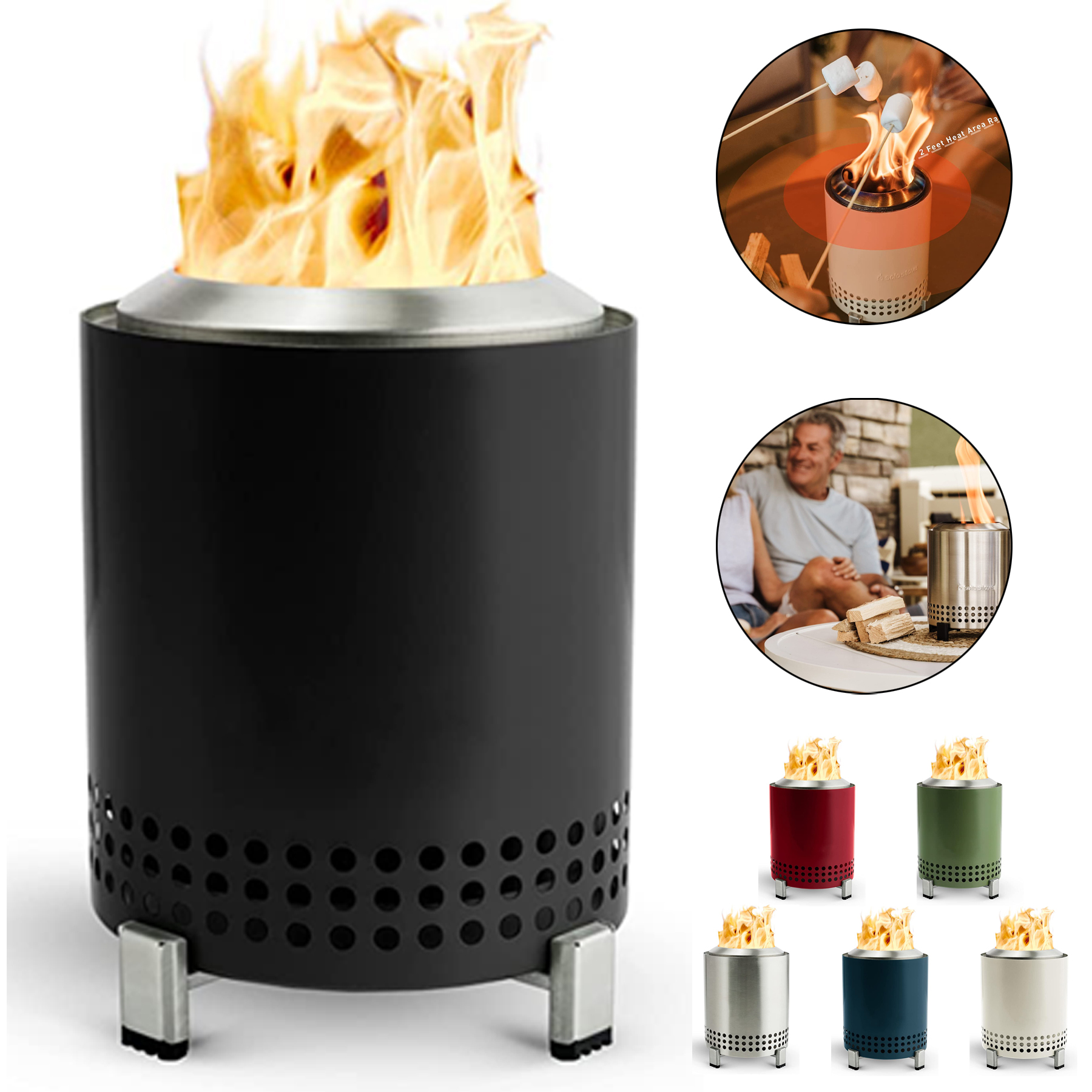 Stainless Steel Stove Mesa Tabletop Fire Pit 3