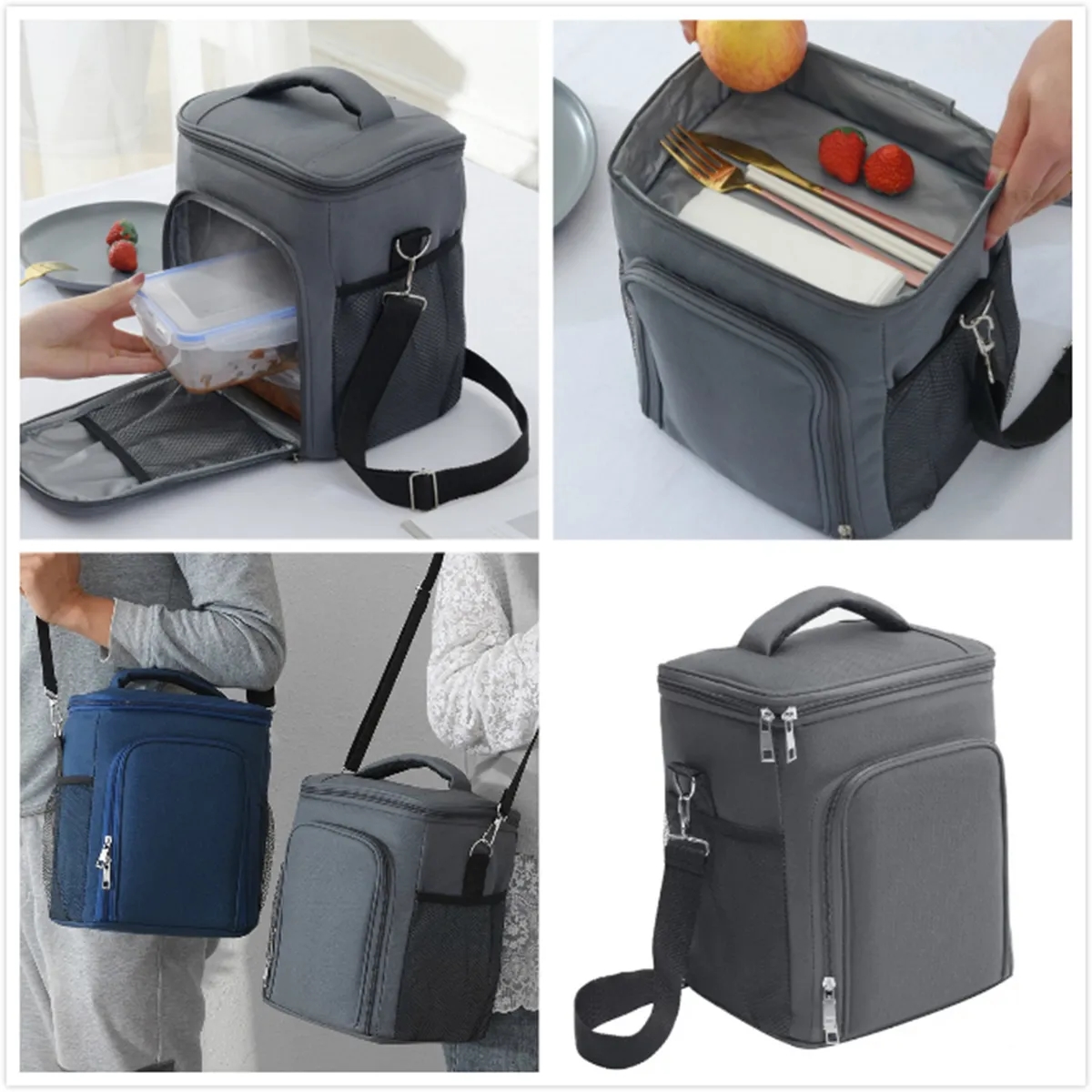 Portable Insulated Cooler Lunch Bag 1
