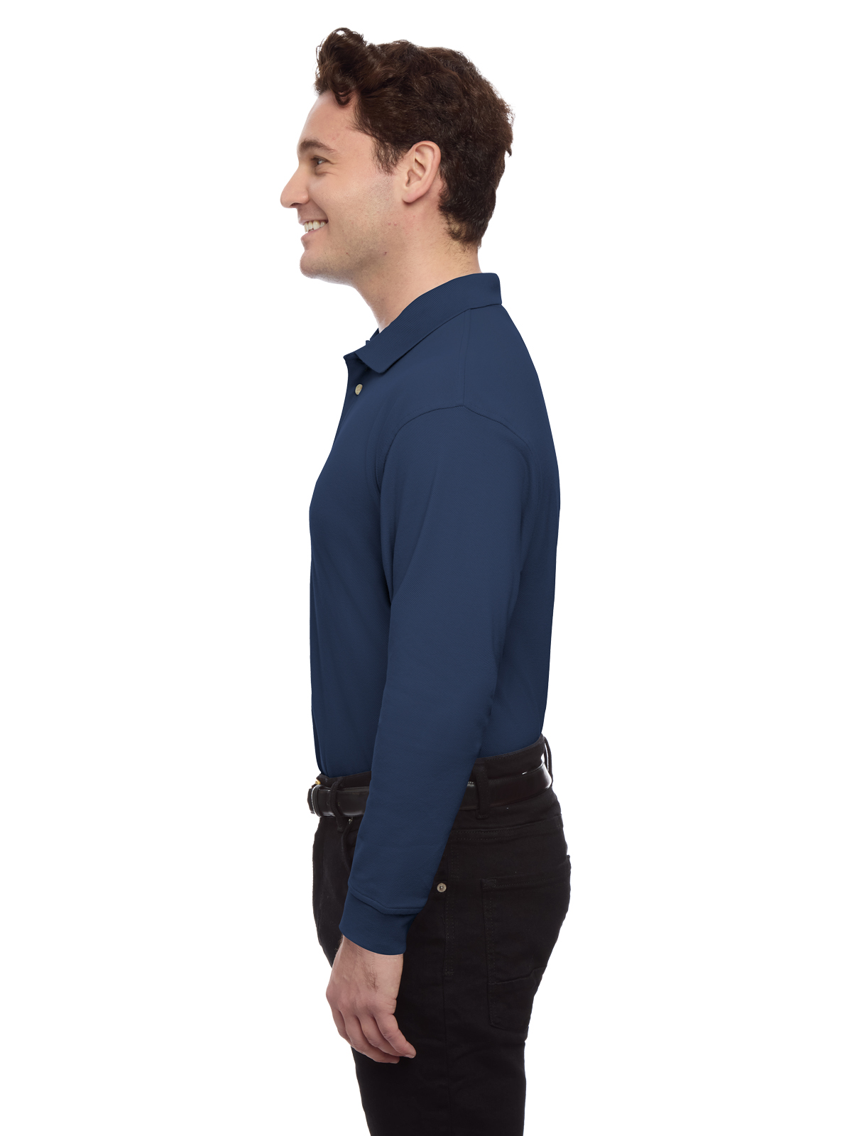 Blue Generation - Men's Pocketless Superblend Long Sleeve Polo 1